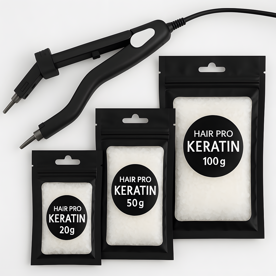 Premium Italian Keratin Granules for Hair Extensions